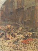 Ernest Meissonier The Barricade,Rue de la Mortellerie,June 1848 also called Menory of Civil War (mk05 oil painting artist